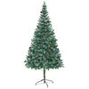 vidaXL kunstigt juletr&aelig; med grankogler 210 cm