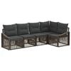 vidaXL Havesofa S&aelig;t 5 stk. Gr&aring; polyrattan