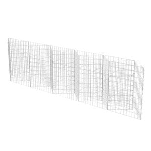 vidaXL gabionkurv galvaniseret st&aring;l 300 x 30 x 100 cm