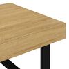 vidaXL sofabord 120x60x40 cm MDF og jern lysebrun og sort