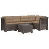 vidaXL 5-personers Havem&oslash;bel Sofa med Hynder Rattan Look PP Lysegr&aring;