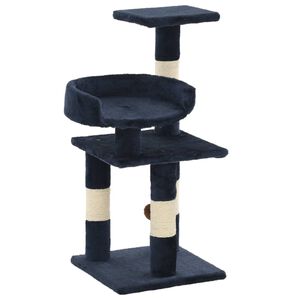 vidaXL kradsetr&aelig; til katte med sisal-kradsestolper 65 cm bl&aring;