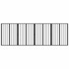 vidaXL Hunded&oslash;r 4 stk. Sort 60 x 80 cm Galvaniseret st&aring;l