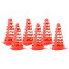 vidaXL fodboldkegler 6 stk. 13x13x22,5 cm stabelbare orange