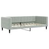 vidaXL daybed 90x190 cm velour lysegr&aring;