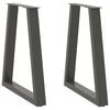 vidaXL spisebordsben V-formet 2 stk. antracit 50x(72-73,3) cm st&aring;l