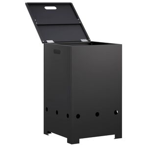 vidaXL Gasflaskeskjuler 40 x 40 x 66 cm St&aring;l Sort
