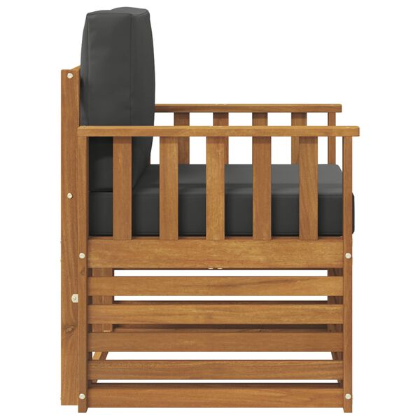 vidaXL Udend&oslash;rs sofagruppe Soli Akacietr&aelig; og polyester Naturfarvet