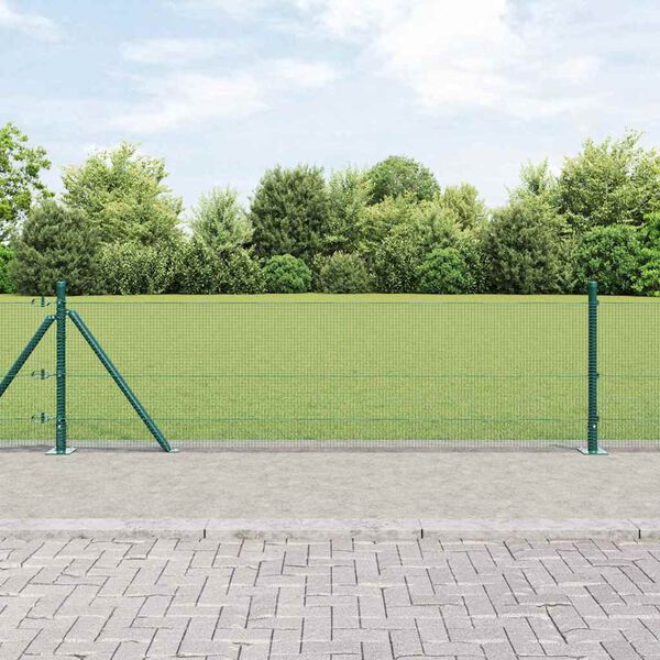 vidaXL Hegnsp&aelig;l Gr&oslash;n 50 x 0,5 m (12 x 12 mm mesh) St&aring;l og PVC