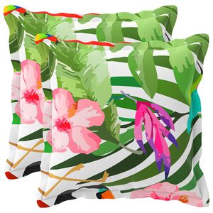 vidaXL Pudebetr&aelig;k 2 stk. HOUTEN Sort 30 x 30 cm Polyester