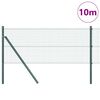 vidaXL Hegnsp&aelig;l Gr&oslash;n 10 x 0,8 m (25 x 25 mm net) St&aring;l og PVC