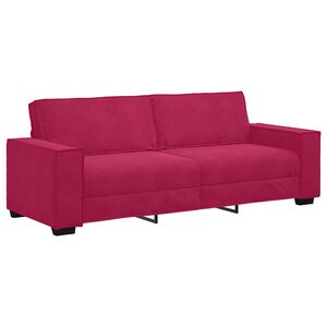 vidaXL 3-personers sofa 220x78x84 cm fl&oslash;jl vinr&oslash;d