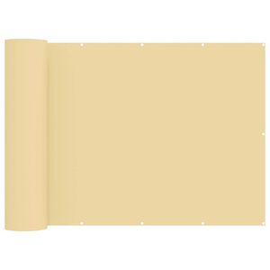 vidaXL Balkon Afsk&aelig;rmning 1,8 x 25 m Stof med PU-bel&aelig;gning Beige