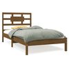 vidaXL sengeramme 90x190 cm Single massivt tr&aelig; gyldenbrun
