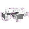 vidaXL sofas&aelig;t til haven 14 dele med hynder polyrattan sort
