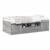 vidaXL daybed med skuffer uden madras 100x200 cm gr&aring; sonoma-eg