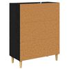 vidaXL Sideboard med skuffe Sort eg 69,5 x 34 x 90 cm Konstrueret tr&aelig;