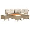 vidaXL M&oslash;bel s&aelig;t 7 stk. Beige og creme PE Rattan