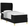 vidaXL Box spring seng med madras med hovedg&aelig;rde Sort 190 x 90 cm Stof