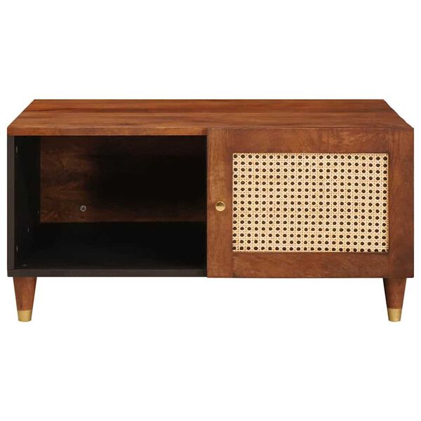 vidaXL Sofaborde Brun 80 x 50 x 40 cm Rattan og solid mango træ