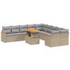 vidaXL sofas&aelig;t til haven 11 dele med hynder polyrattan beige