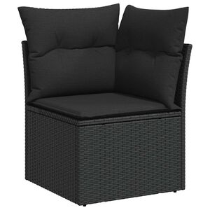 vidaXL havesofahj&oslash;rne med hynder sort polyrattan