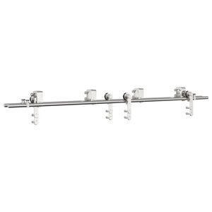 vidaXL hardwarekit til skyded&oslash;r 183 cm rustfrit st&aring;l s&oslash;lvfarvet