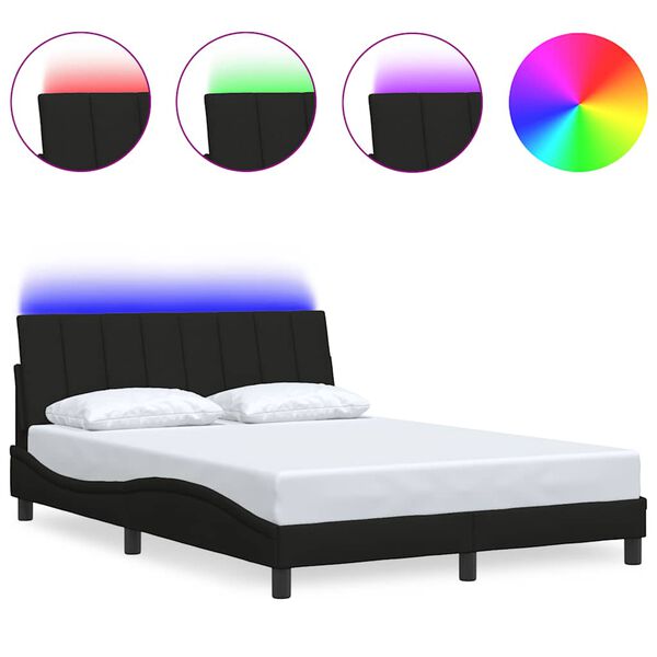 vidaXL sengeramme uden madras Hanko 140x190 cm stof sort