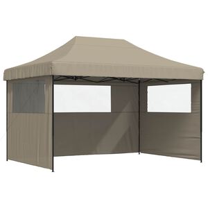 vidaXL Party Tent 279 x 410 x 315 cm Gr&aring;brun Oxford stof