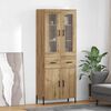 vidaXL Highboard Artisan Egetr&aelig; 69,5 x 34 x 180 cm Konstrueret tr&aelig;