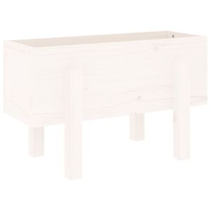 vidaXL plantekasse 62x30x38 cm massivt fyrretr&aelig; hvid