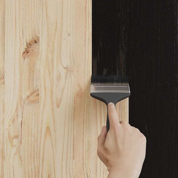 vidaXL Træmaling Sort 16,5 x 16,5 x 15,9 cm Vægprint