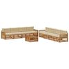 vidaXL Udend&oslash;rs sofagruppe med pude 9 pcs Naturlig og Beige