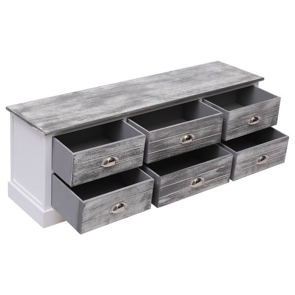 vidaXL entrébænk 115x30x40 cm træ grå