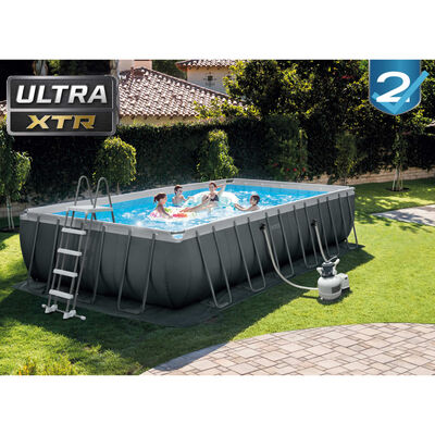 Intex swimmingpoolsæt Ultra XTR Frame rektangulær 732 x 366 x 132 cm