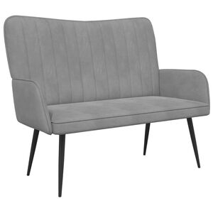 vidaXL 2-personers sofa Lysegr&aring; 115 x 61 x 87 cm Fl&oslash;jl