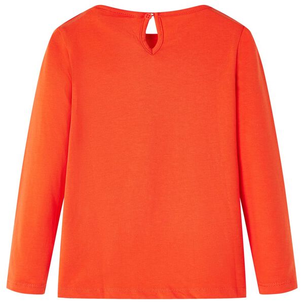 Langærmet T-shirt til børn str. 92 orange
