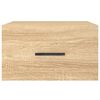 vidaXL væghængt sengebord 35x35x20 cm sonoma-eg