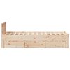 vidaXL sengeramme uden madras med sengegavl 100x200cm massivt fyrretræ