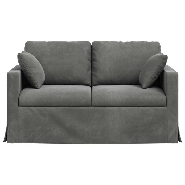 vidaXL Sofa M&oslash;rkegr&aring; 138 x 78 x 80 cm Fl&oslash;jl