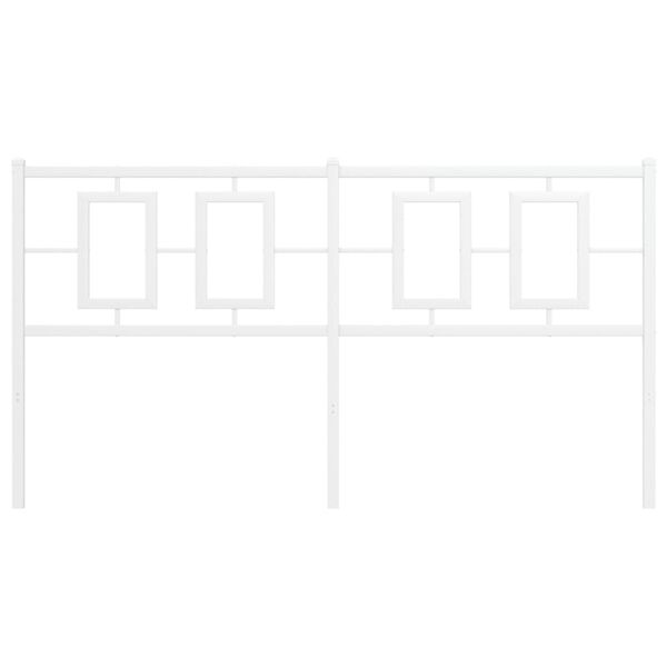 vidaXL sengegavl 150 cm metal hvid