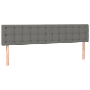 vidaXL sengegavle 160x5x78/88 cm stof m&oslash;rkegr&aring;