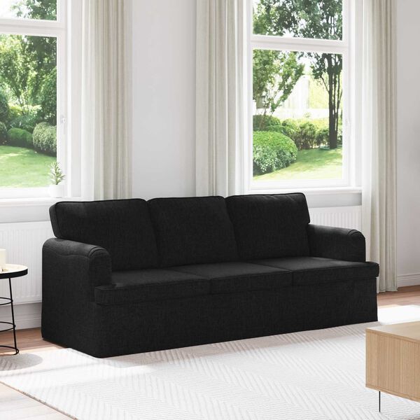 vidaXL Sofa Sort Samlede dimensioner: 201 x 80 x 85 cm (B x D x H)