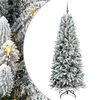 vidaXL Kunstigt juletr&aelig; Hvid 210 cm PVC og plastik og st&aring;l og PE