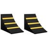 vidaXL stopklods til parkering 2 stk. 29x16x19 cm gummi