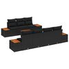 vidaXL Havesofa S&aelig;t 8 stk. Sort Poly rattan