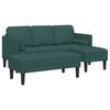 vidaXL Sofa S&aelig;t med pude 2 pcs M&oslash;rkegr&oslash;n Polyester