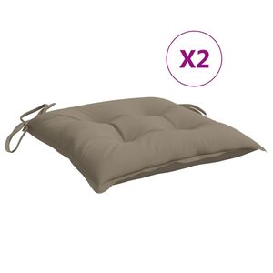 vidaXL stolehynder 2 stk. 40x40x7 cm oxfordstof gr&aring;brun