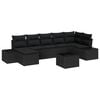 vidaXL Havesofa S&aelig;t 8 stk. Sort polyrattan