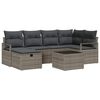vidaXL Havesofa S&aelig;t 7 stk. Gr&aring; polyrattan